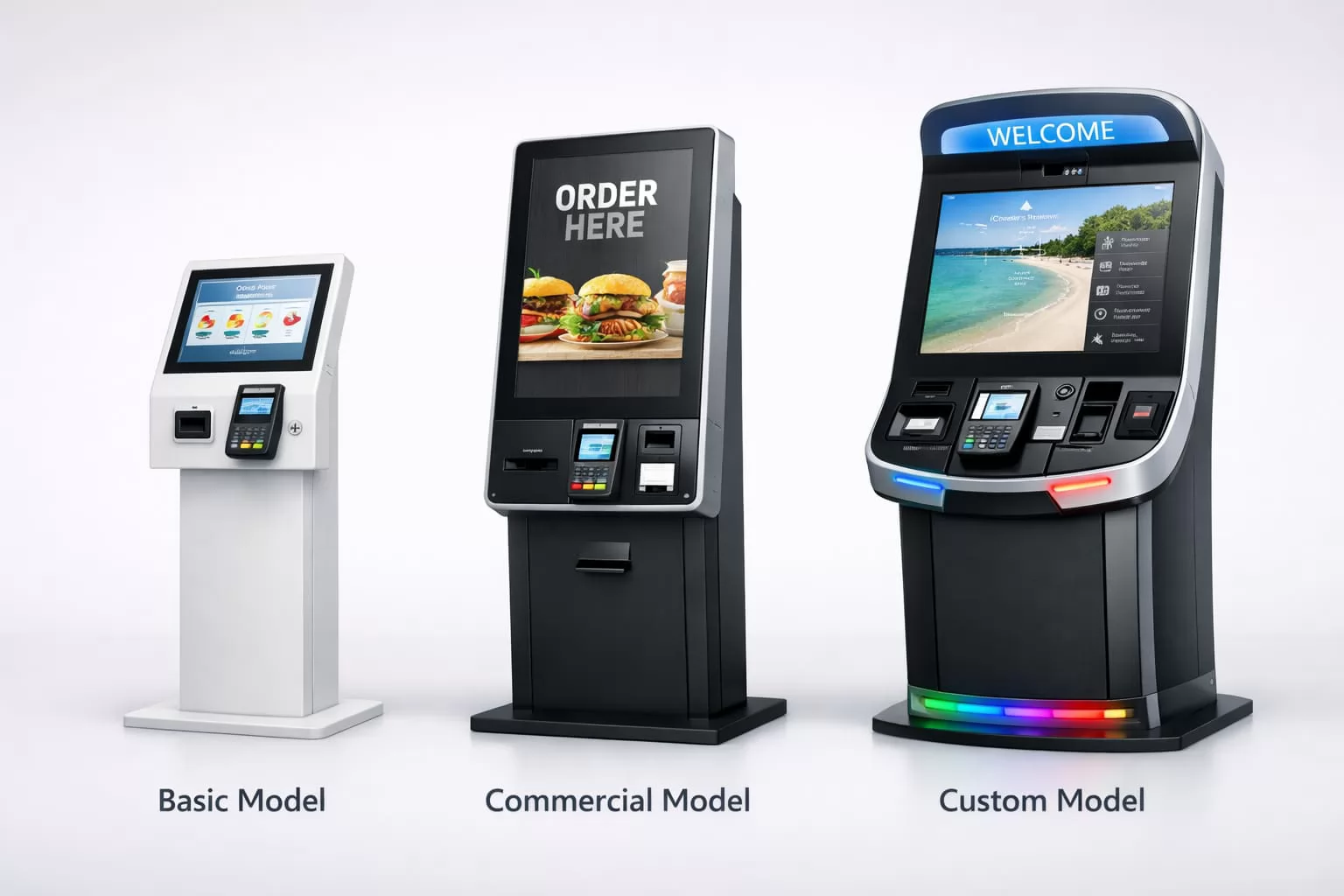 self-service kiosk pricing comparison by configuration